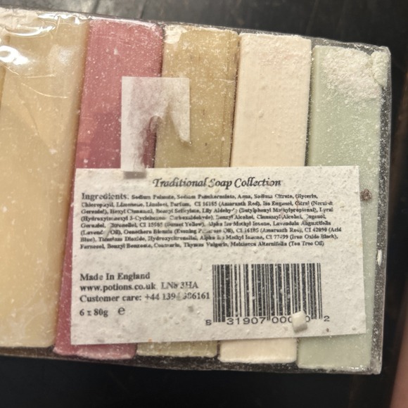 Potions And Possibilities England Handmade Soap-‎ 6 80g Bars - Picture 6 of 6